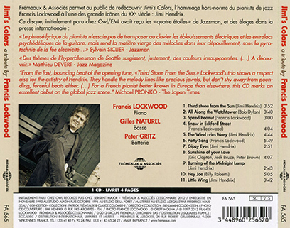 Francis Lockwood Trio CD Jimi's Colors Frémeaux tray out